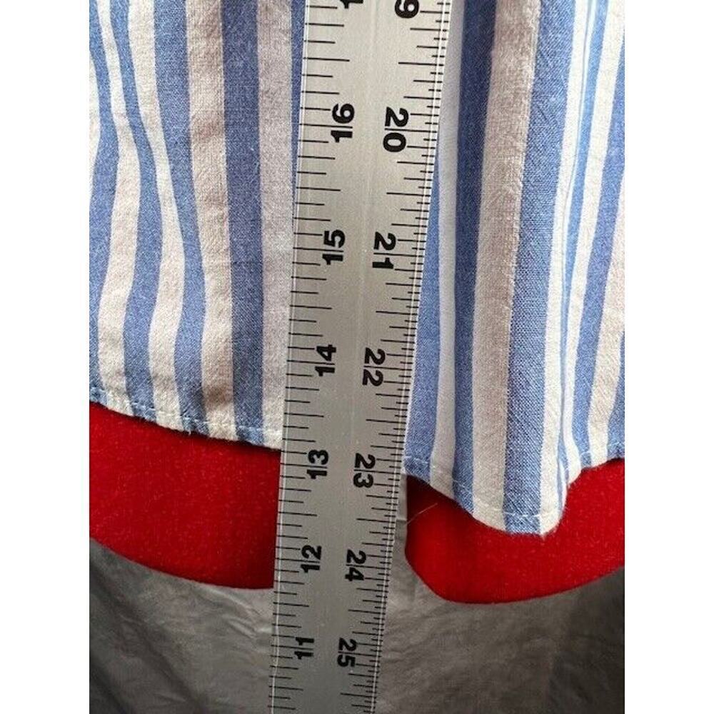 Loveu.dear Womens V Neck Short Sleeves Multicolor Striped Top Size XL - Picture 7 of 8